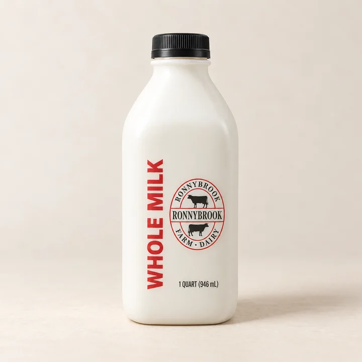Large black-capped whole milk