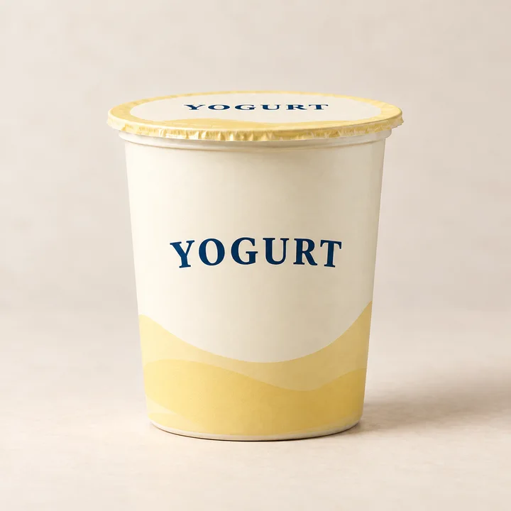 Yogurt tub — unidentified, approximate recreation