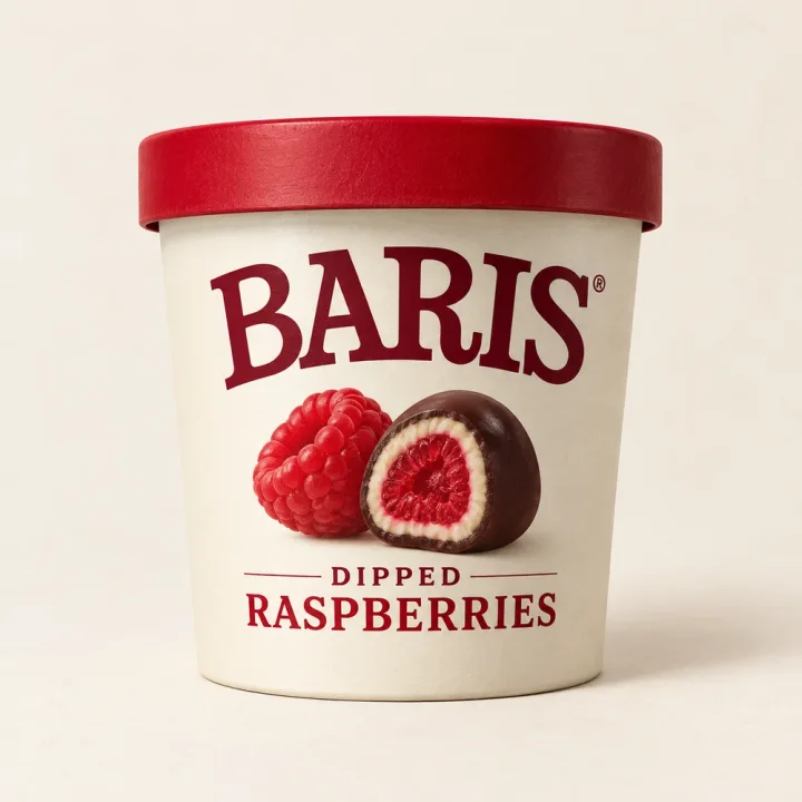 BARI’S Dipped Raspberries — Red Lid