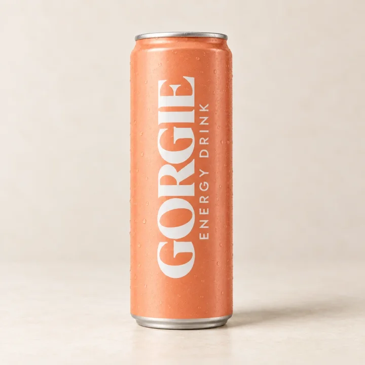 GORGIE — peach-colored can