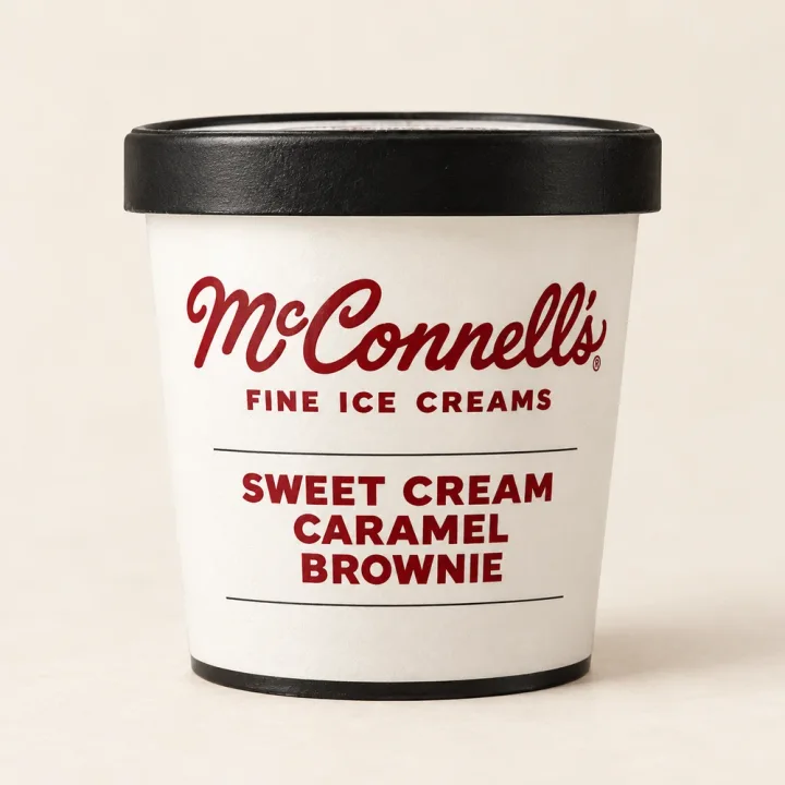 McConnell’s Sweet Cream Caramel Brownie